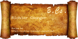 Bichler Csongor névjegykártya
